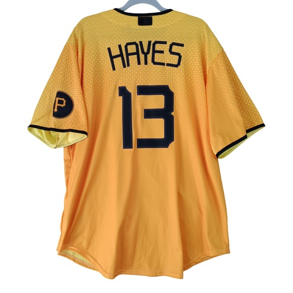 Nike Pittsburgh Pirates Baseball Jersey PGH Gold Black‎ MLB Men's XL - Picture 11 of 16